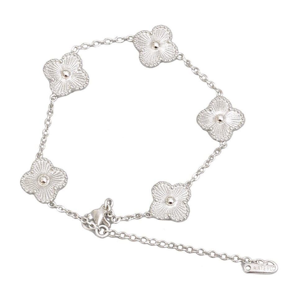 Pulsera Clover en plata