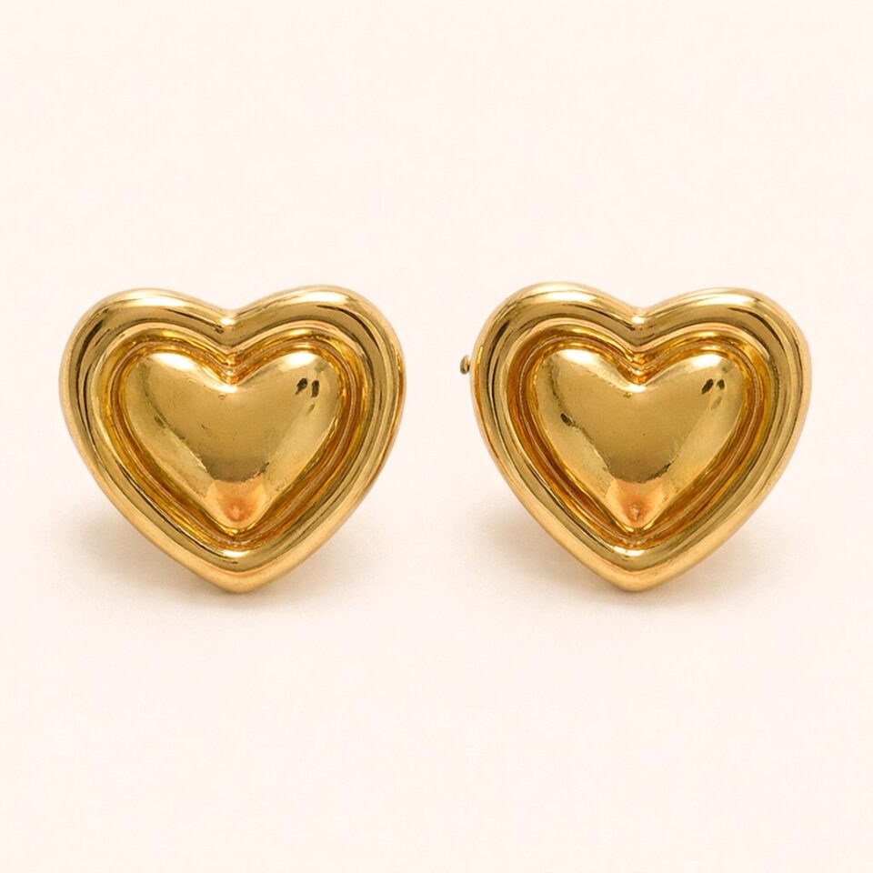 Aretes en forma de corazón