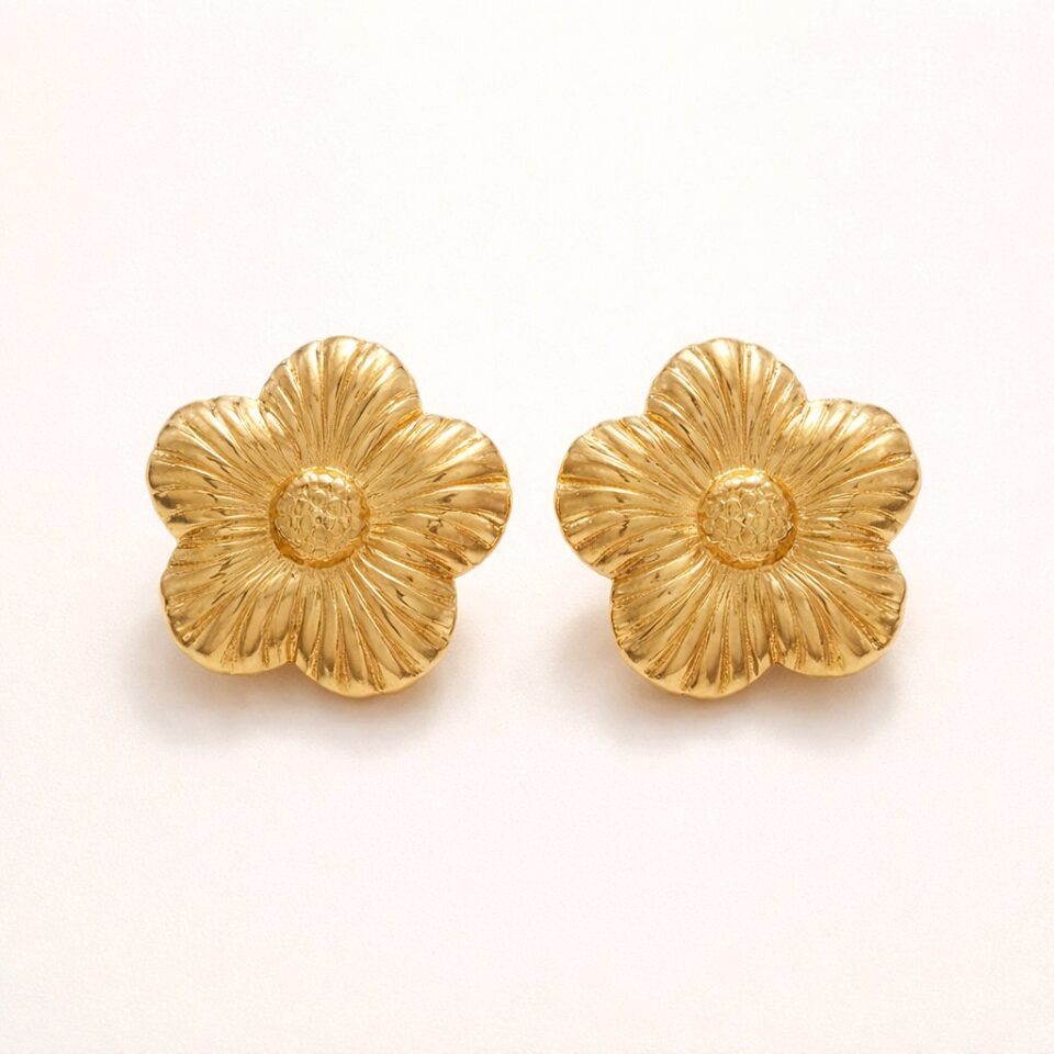 Aretes en forma de flor 5 petalos
