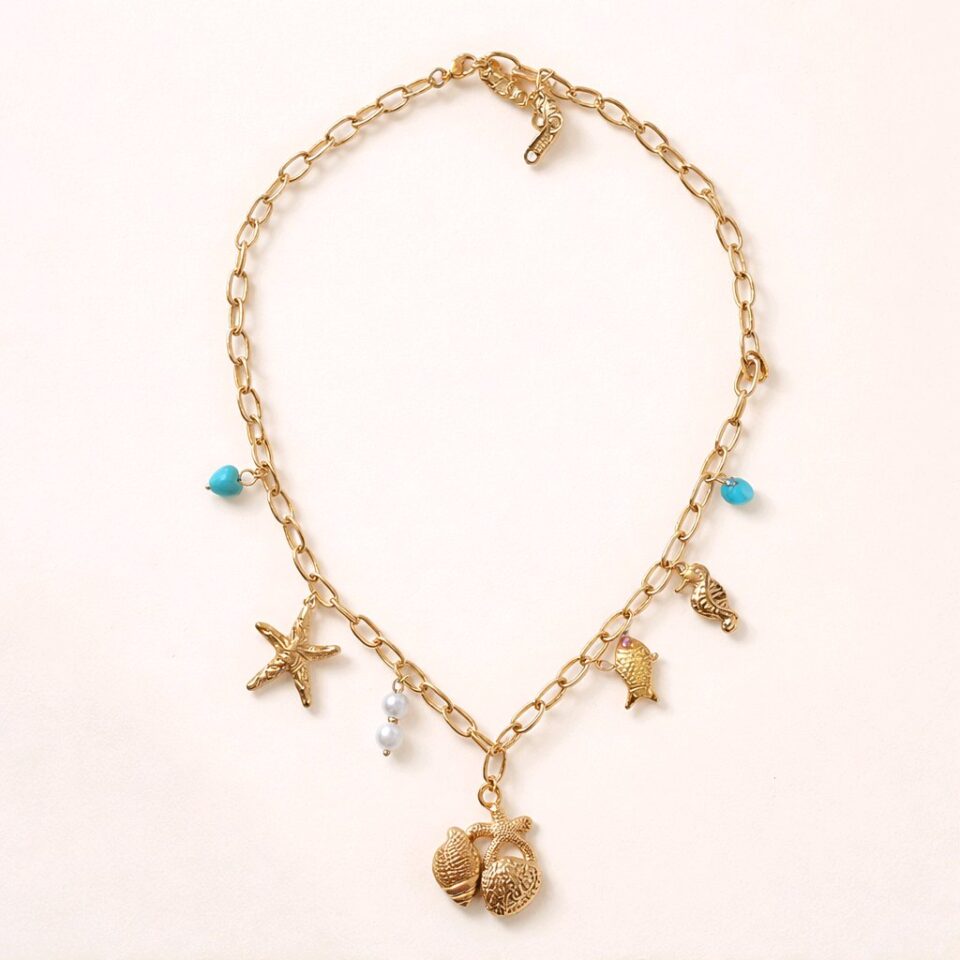 Collar playero multiple charms 1